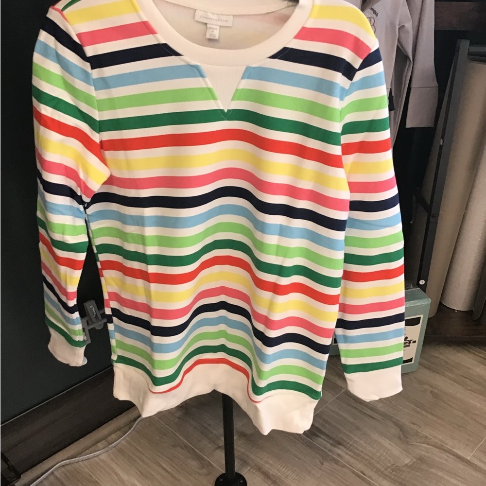 Colorful Striped Crewneck Sweater